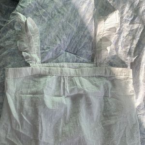 White flowy baby doll shirt - NEVER WORN